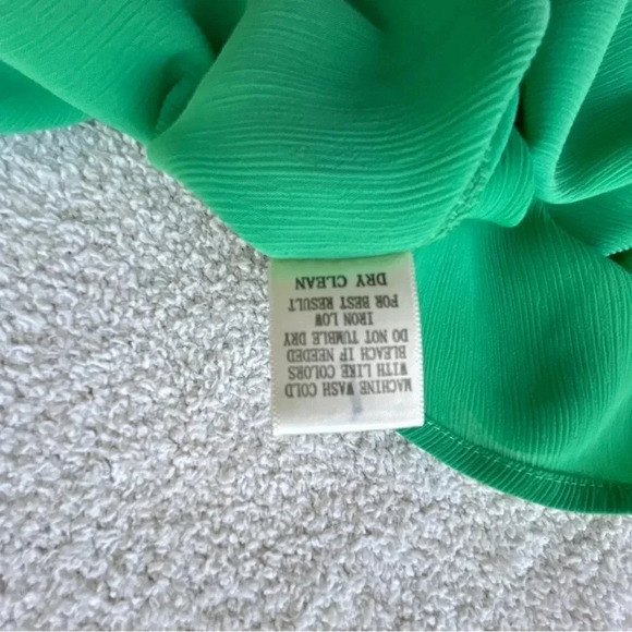 Women’s Green Chiffon Flowy Cross Knot Back Sleeveless Blouse Tank Top / Size M - Picture 7 of 7